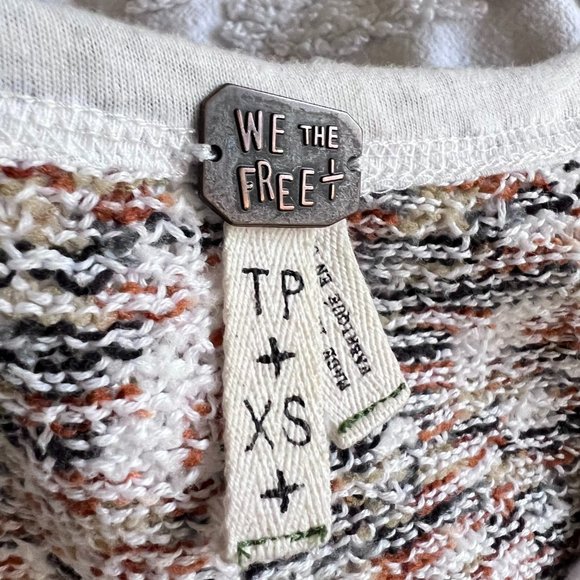 Free People Women's Y2K confetti speckled marled knit sweater Size XS - Picture 5 of 8